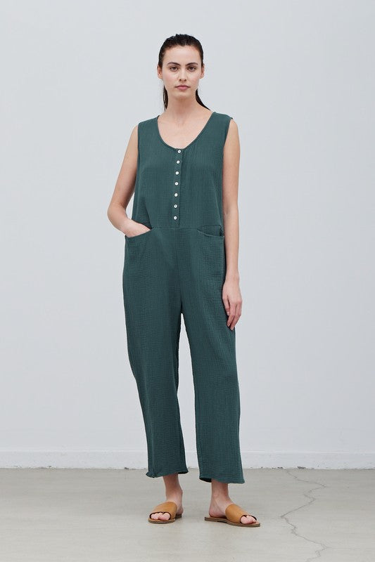 Green Gauze Jumpsuit