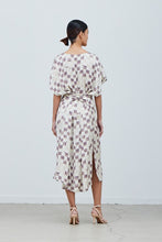 Load image into Gallery viewer, Checker Satin Midi Dress

