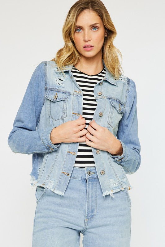 Princess Sleeve Denim Jacket