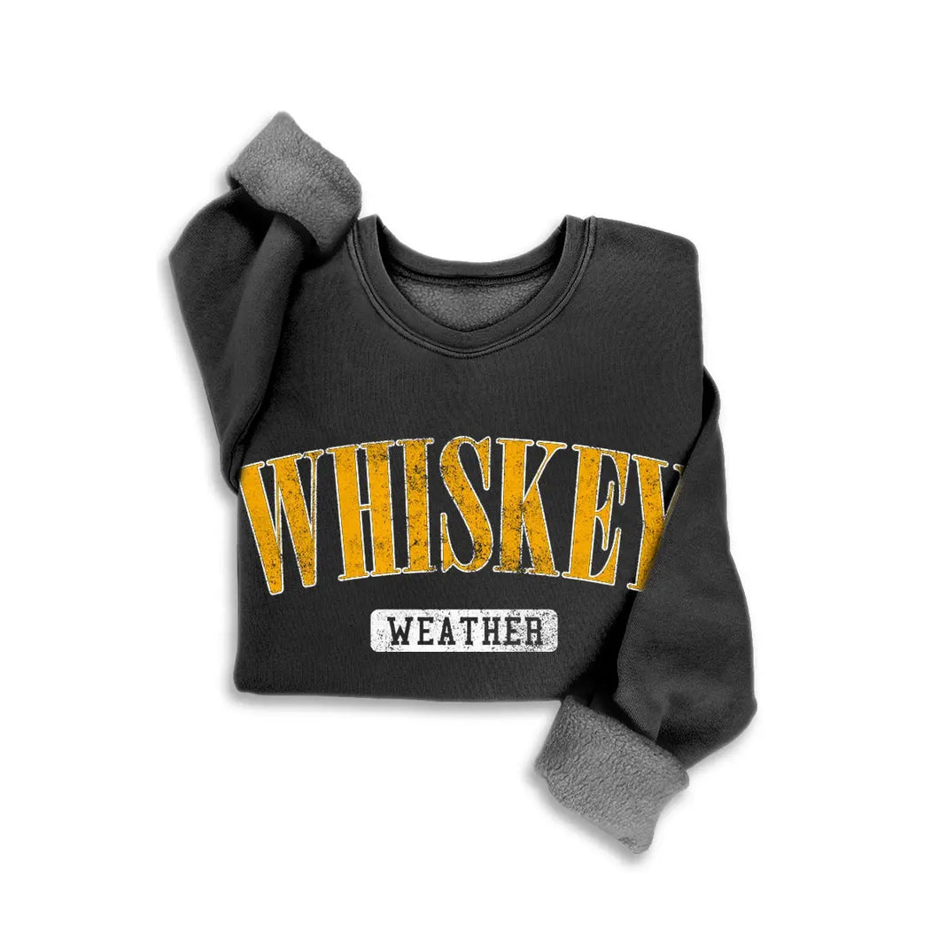 Washed Black Whiskey Weather Pullover