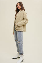 Load image into Gallery viewer, Olive Sherpa Jacket
