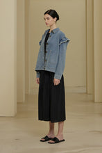 Load image into Gallery viewer, Ruffle Denim Jacket
