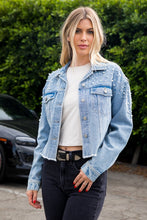 Load image into Gallery viewer, Pearl Denim Jacket
