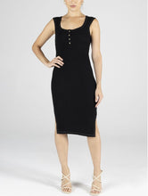 Load image into Gallery viewer, Black Ribbed Knit Dress
