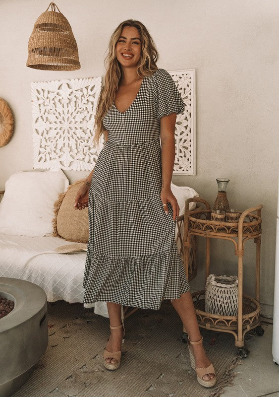 Gingham Print Dress