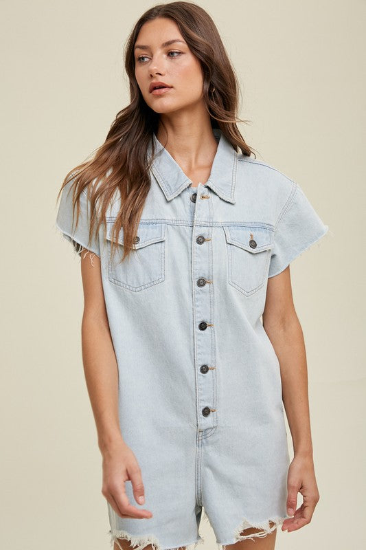 Light Denim Romper