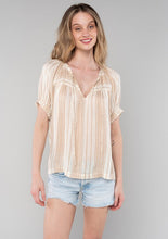 Load image into Gallery viewer, Striped Ruffle Blouse
