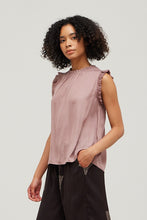Load image into Gallery viewer, Lilac Bubble Satin Tank

