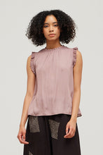 Load image into Gallery viewer, Lilac Bubble Satin Tank
