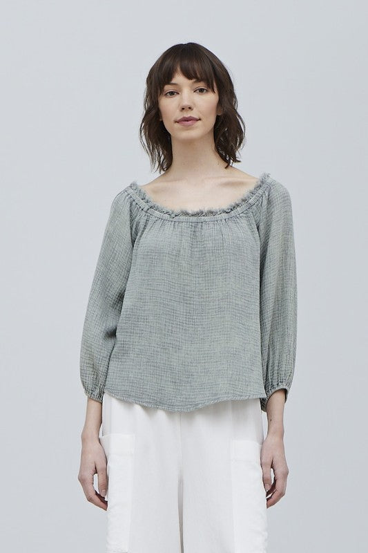 Washed Eucalyptus Blouse